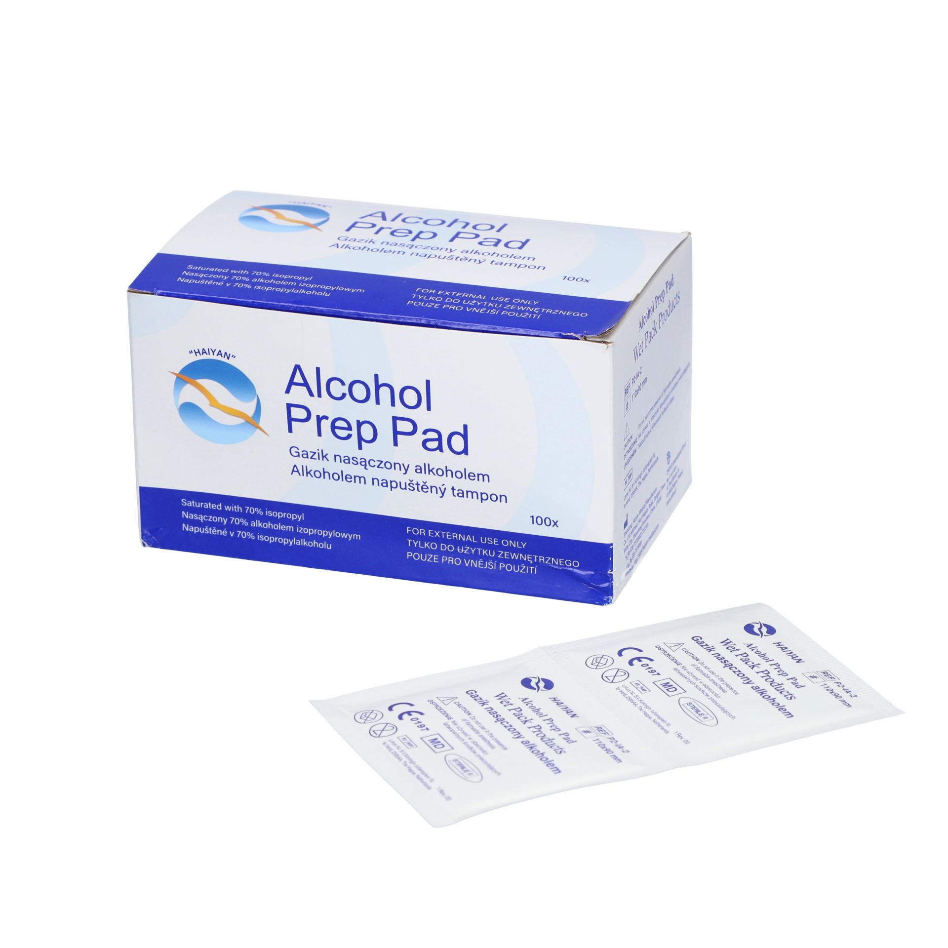 Alcohol Prep Pad Gazik nasączony alkoholem, 65mmx56mm, sterylne
