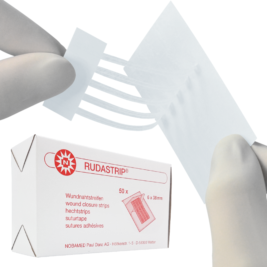 Paski do zamykania ran wzmocnione 6x38mm p'6szt RUDASTRIP
