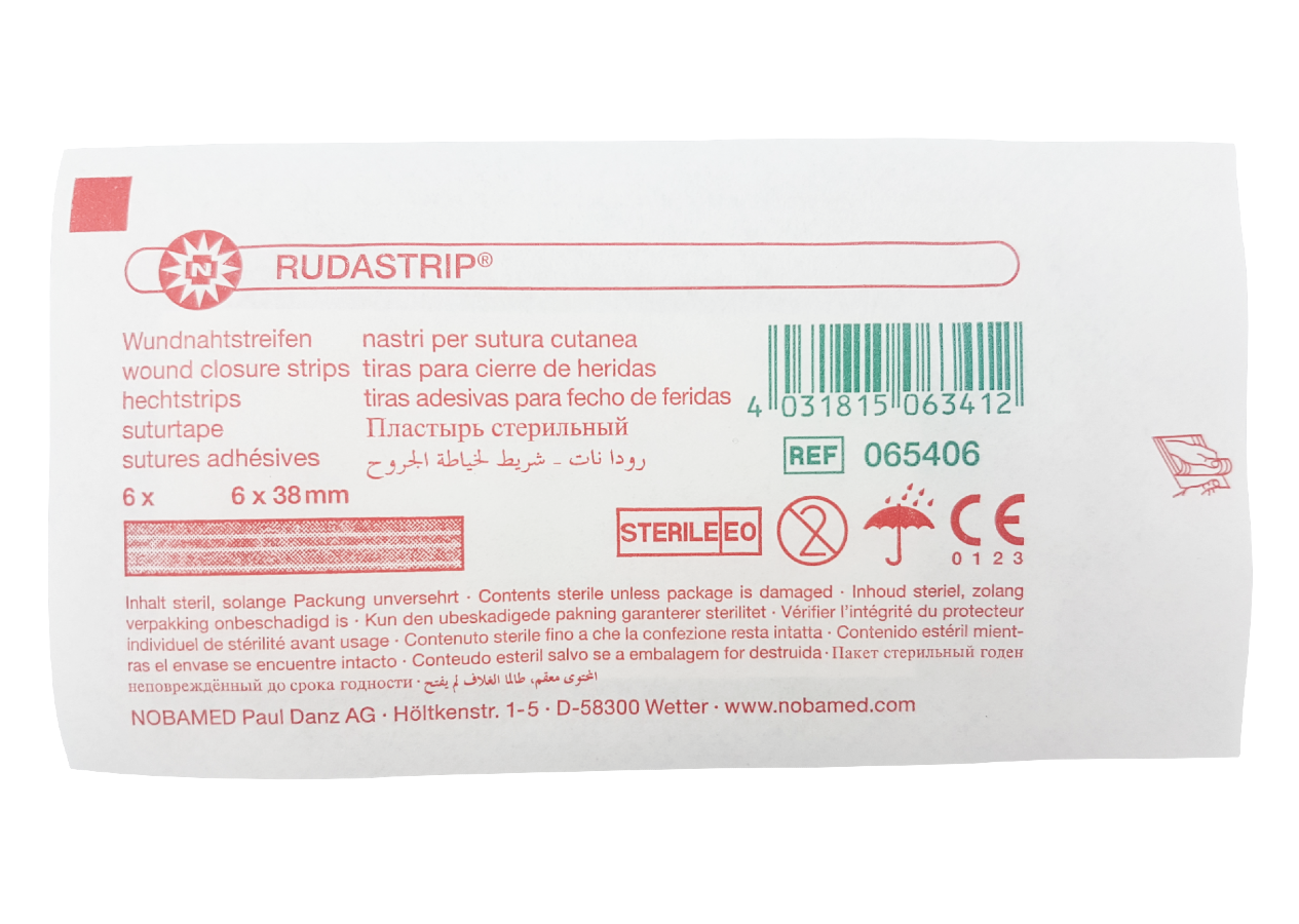 Paski do zamykania ran wzmocnione 6x38mm p'6szt RUDASTRIP