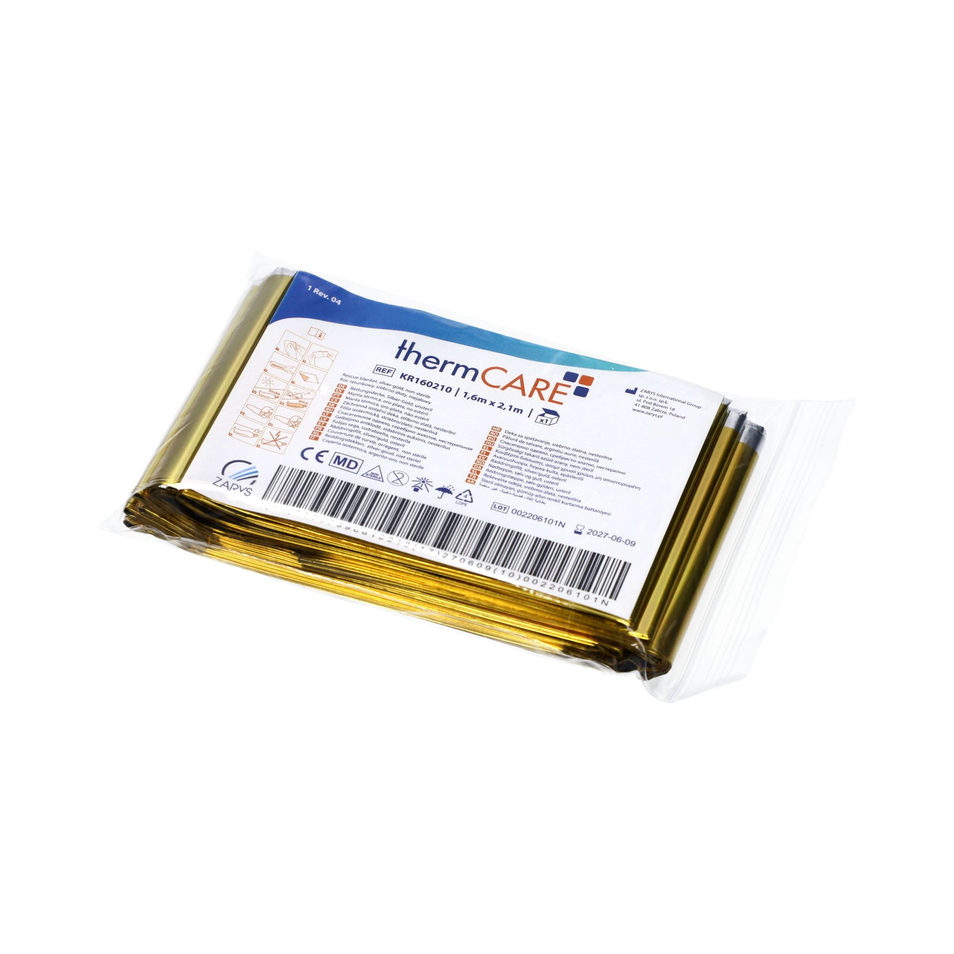 thermCARE - koc ratunkowy, niesterylny, Rozm. 210cm x 160cm